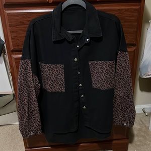 Oversized Leopard shacket from Amazon